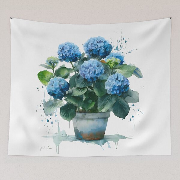 Item preview, Hydrangea in Watercolour designed and sold by BTNYBayCo.