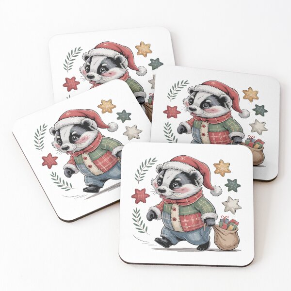 Item preview, Christmas Badger designed and sold by JessArty ⭐⭐⭐⭐⭐.
