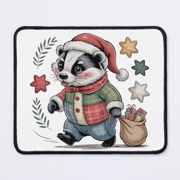 Item preview, Christmas Badger designed and sold by JessArty ⭐⭐⭐⭐⭐.
