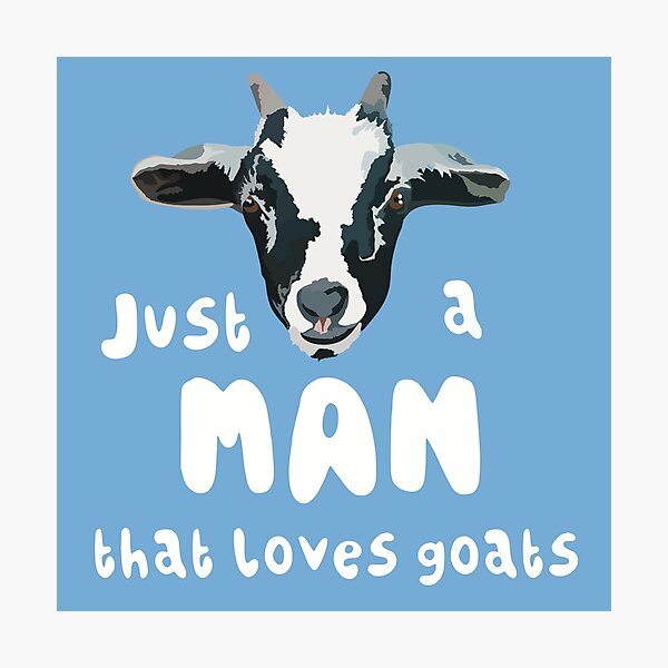 Item preview, G is for Goat, Just a Man That Loves Goats | Cute Farm Animal Lover Design designed and sold by PrettylittlepastelUk.