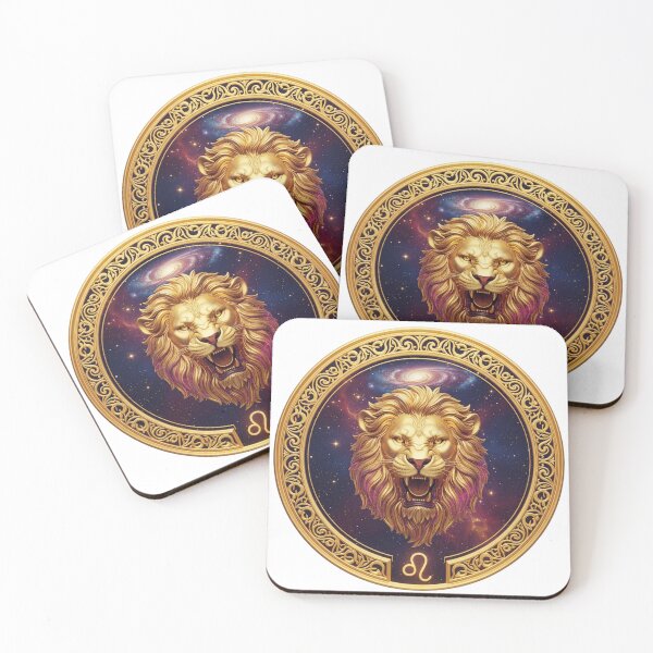 Item preview, Celestial Leo Zodiac - Majestic Golden Lion & Regal Cosmic Galaxy designed and sold by MonaRose_Art.