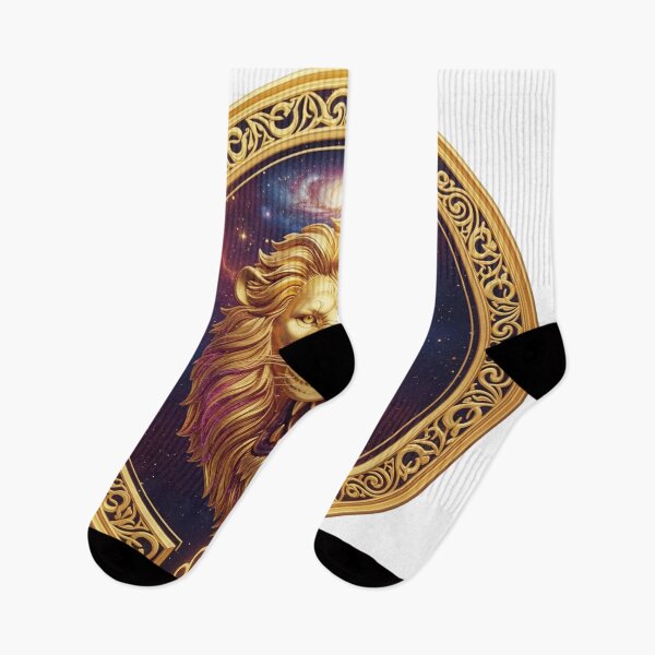 Item preview, Celestial Leo Zodiac - Majestic Golden Lion & Regal Cosmic Galaxy designed and sold by MonaRose_Art.