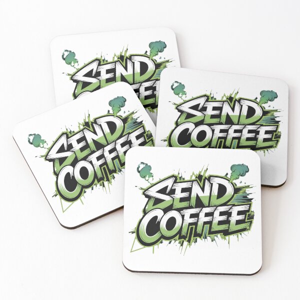 Item preview, "Send Coffee" Comic Pop Art designed and sold by InkWeaveShop.