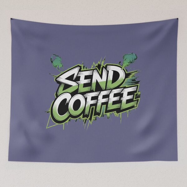Item preview, "Send Coffee" Comic Pop Art designed and sold by InkWeaveShop.