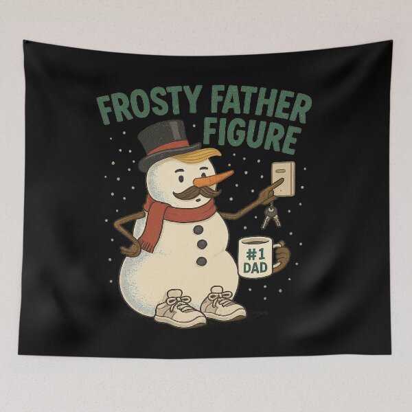 Item preview, Frosty Father Figure – Funny Christmas Shirt for Dads, Holiday Dad Joke Gift Idea designed and sold by AddictiveDesign.