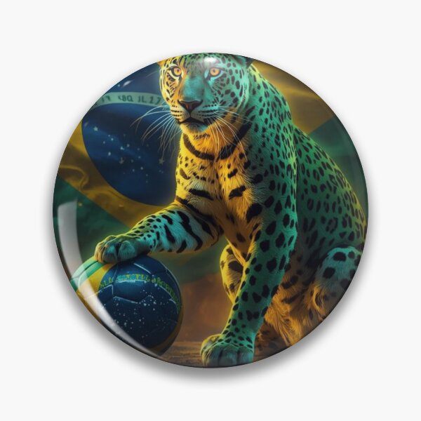Item preview, Brasil Campeão da Copa do Mundo – Fiery Jaguar World Cup Art designed and sold by Mikhail Lovelace.