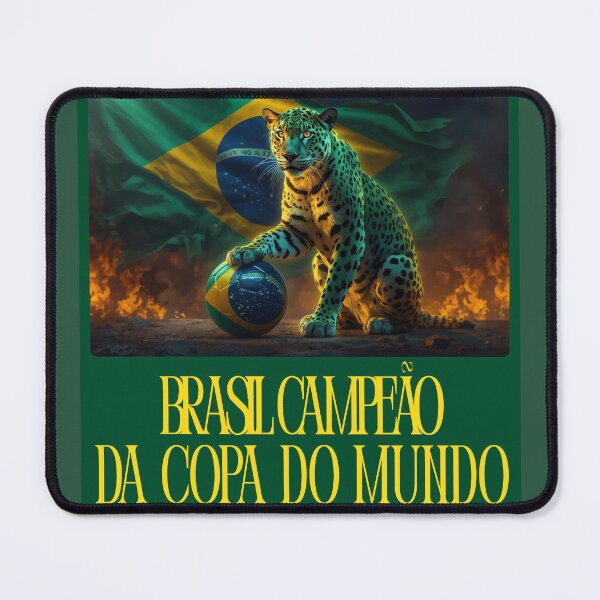 Item preview, Brasil Campeão da Copa do Mundo – Fiery Jaguar World Cup Art designed and sold by Mikhail Lovelace.