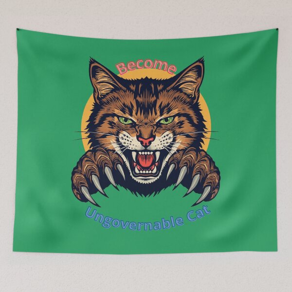 Item preview, Become Ungovernable Cat designed and sold by Tom-Apex-Art.
