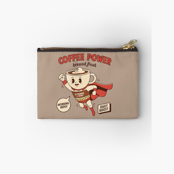 Item preview, Coffee Power Brewed Fresh - Vintage Morning Hero Mascot designed and sold by AwesomeBeyondLimits.