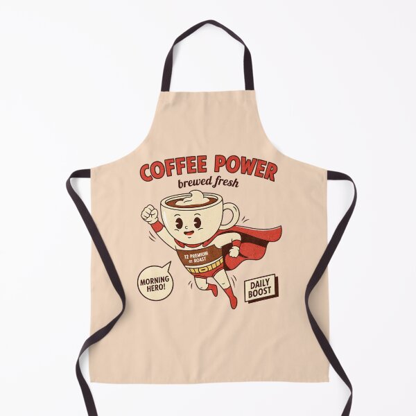 Item preview, Coffee Power Brewed Fresh - Vintage Morning Hero Mascot designed and sold by AwesomeBeyondLimits.