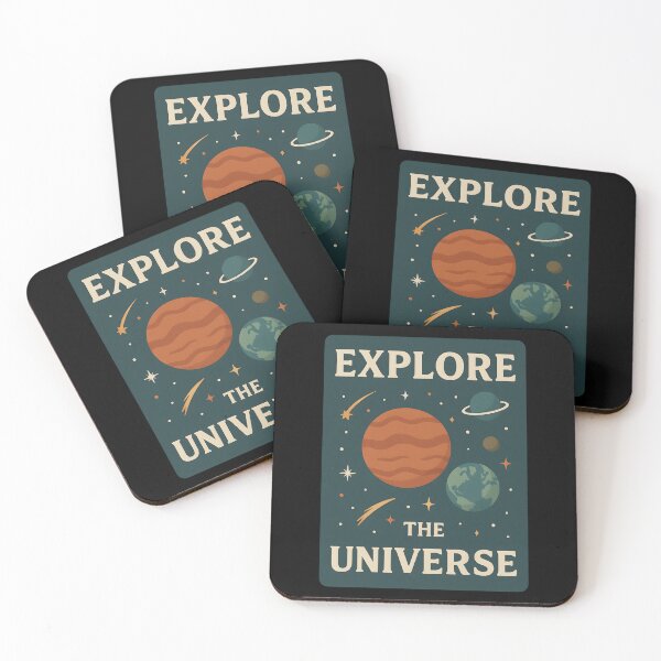 Item preview, Explore the Universe – Bold Retro Space Art with Colourful Planets. designed and sold by The-T-In-Retro.