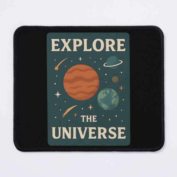 Item preview, Explore the Universe – Bold Retro Space Art with Colourful Planets. designed and sold by The-T-In-Retro.