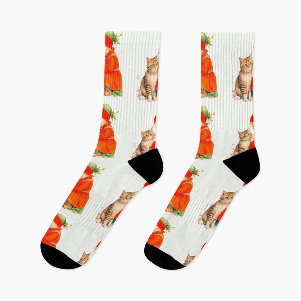 Item preview, Christmas Vintage Design In Scandinavian Style Little Girl With Kitten designed and sold by LanaGustavsson.