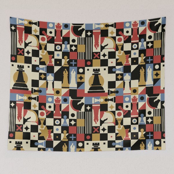 Item preview, Chess Art Vintage Pattern by Tobe Fonseca designed and sold by Tobe Fonseca®.