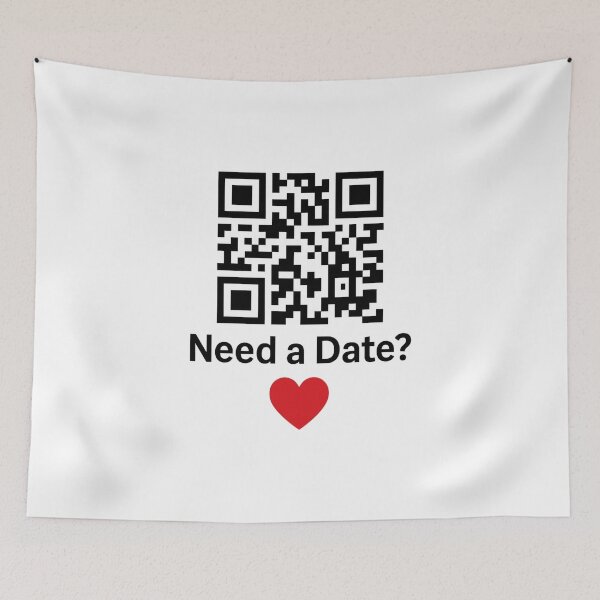 Item preview, Need a Date? – Funny QR Code Dating Design designed and sold by AvanasShop.