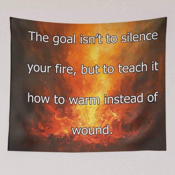 Item preview, The goal isn't to silence your fire, but to teach it how to warm instead of wound.  designed and sold by vagar.