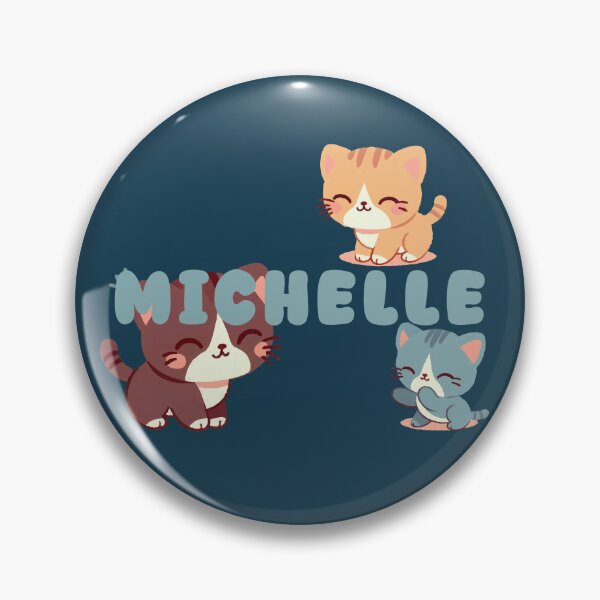 Item preview, Cute Cats and Name Michelle – Kawaii Personalized Design designed and sold by karolinahinc.