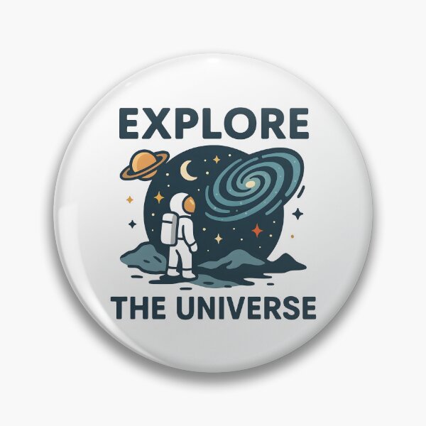 Item preview, Explore the Universe – Cute Astronaut and Galaxy Illustration Design. designed and sold by The-T-In-Retro.