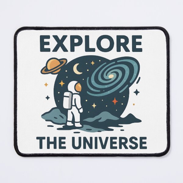 Item preview, Explore the Universe – Cute Astronaut and Galaxy Illustration Design. designed and sold by The-T-In-Retro.
