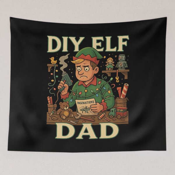 Item preview, DIY Elf Dad – Funny Christmas Shirt for Dads, Holiday Gift for Handyman Fathers, Festive Humor Design designed and sold by AddictiveDesign.