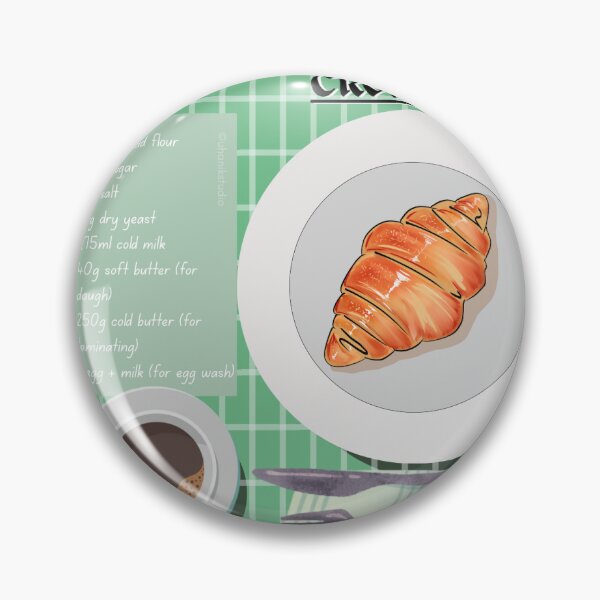 Item preview, Illustrated recipe : Croissant designed and sold by uhanikstudio.
