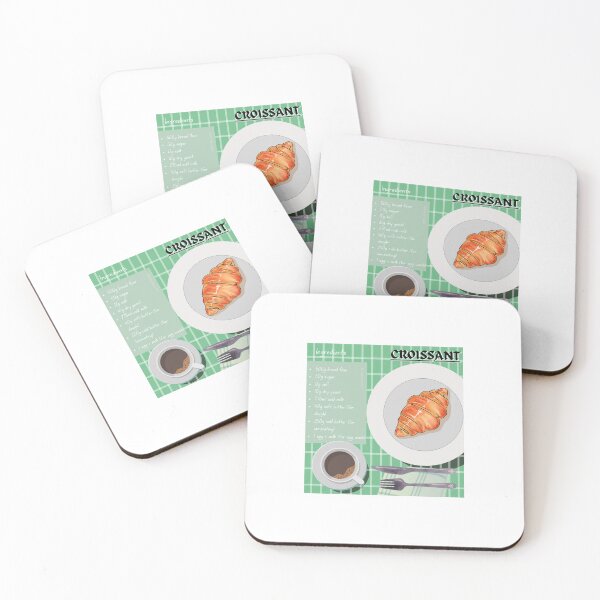 Item preview, Illustrated recipe : Croissant designed and sold by uhanikstudio.