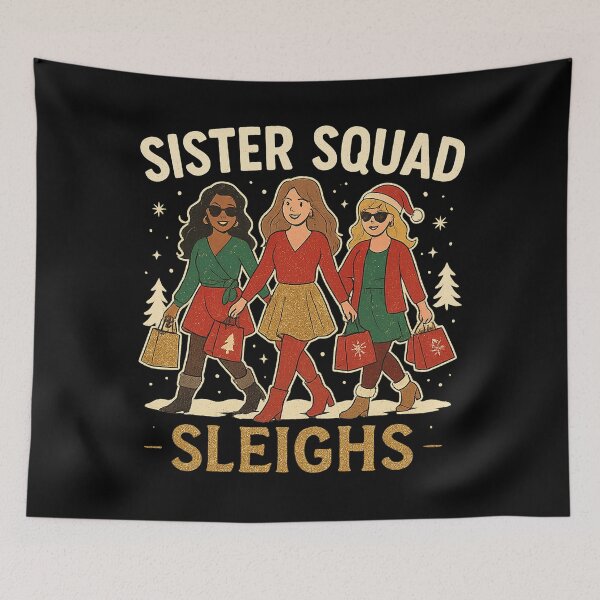 Item preview, Sister Squad Sleighs – Matching Christmas Shirt for Sisters, Girls’ Holiday Party Tee, Festive Squad Gift designed and sold by AddictiveDesign.