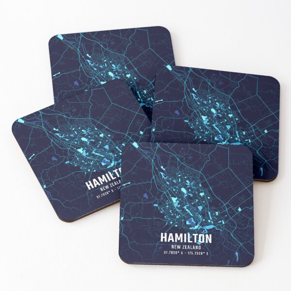 Item preview, Hamilton Midnight City Map designed and sold by HomeLivingCo.