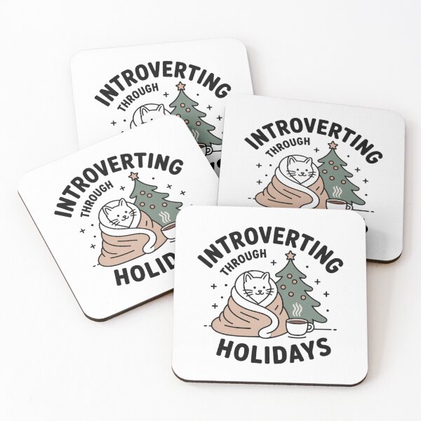 Item preview, Introverting through Holidays (Cat) designed and sold by LaurannaDesign.
