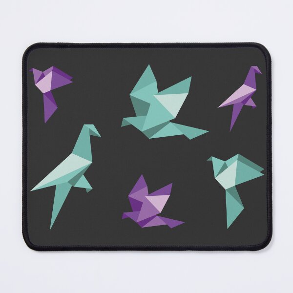 Item preview, Two-Tone Origami Birds Collection - Purple and Mint Green Minimalist Art designed and sold by SKETCHYANDGRAPHIC.