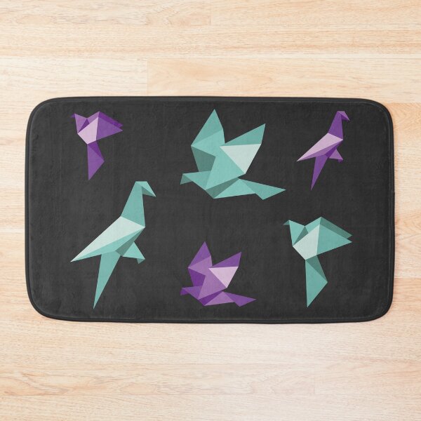 Item preview, Two-Tone Origami Birds Collection - Purple and Mint Green Minimalist Art designed and sold by SKETCHYANDGRAPHIC.