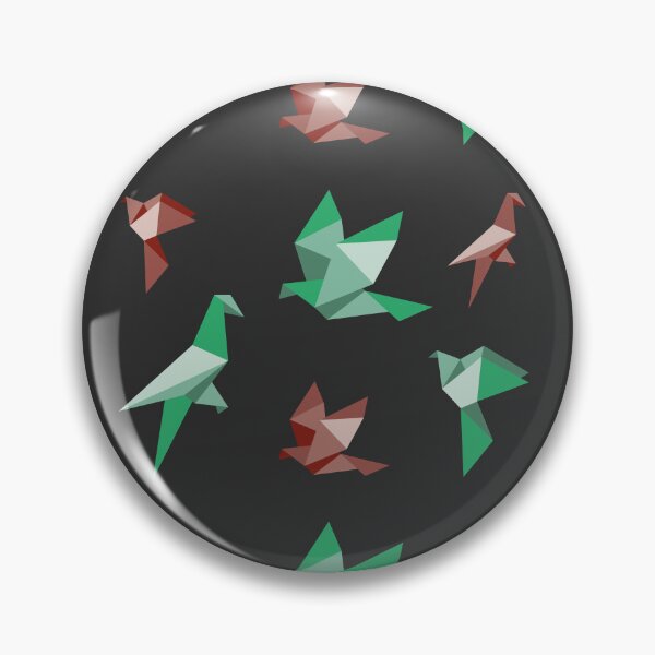 Item preview, Earth Tone Origami Birds Collection - Green and Brown Minimalist Art designed and sold by SKETCHYANDGRAPHIC.