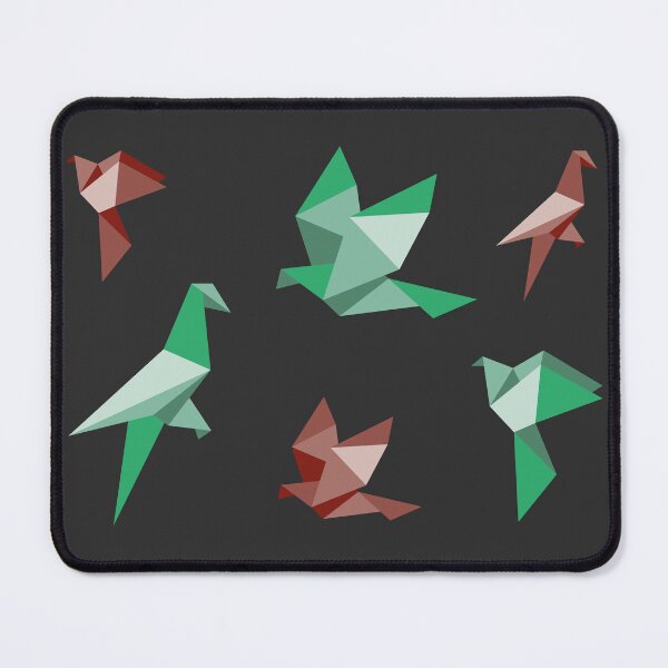 Item preview, Earth Tone Origami Birds Collection - Green and Brown Minimalist Art designed and sold by SKETCHYANDGRAPHIC.