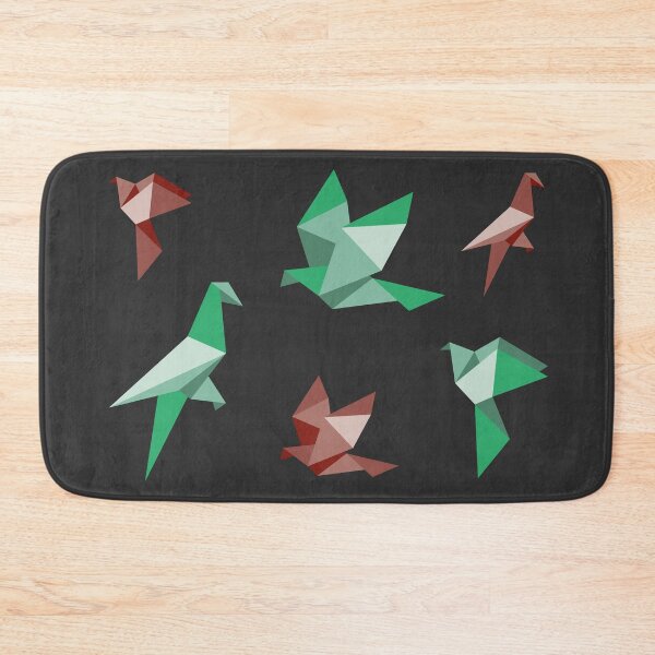 Item preview, Earth Tone Origami Birds Collection - Green and Brown Minimalist Art designed and sold by SKETCHYANDGRAPHIC.