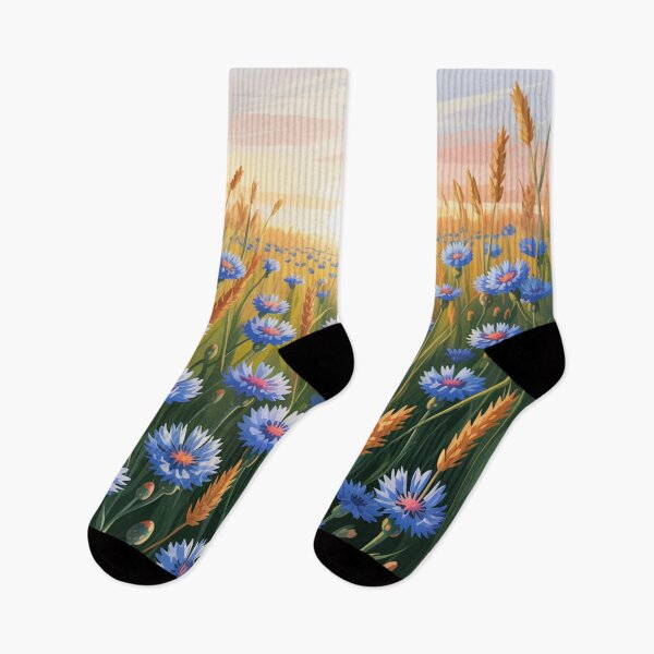 Item preview, Sun over a cornflower field. designed and sold by elegantpaterns.