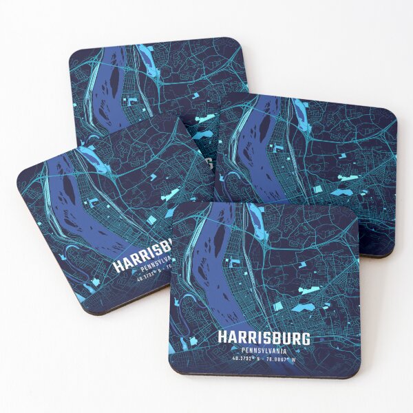Item preview, Harrisburg Midnight City Map designed and sold by HomeLivingCo.