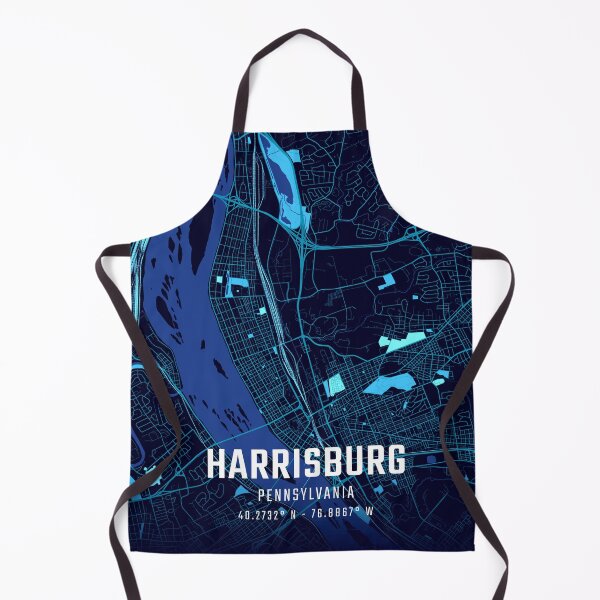 Item preview, Harrisburg Midnight City Map designed and sold by HomeLivingCo.
