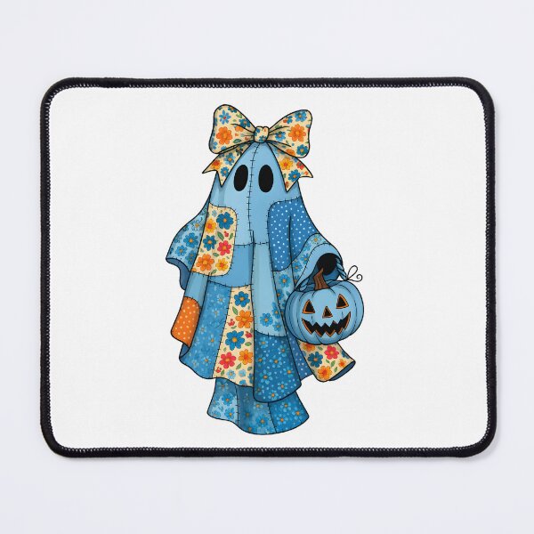 Item preview, retro halloween blue denim ghost designed and sold by stephenflashart.