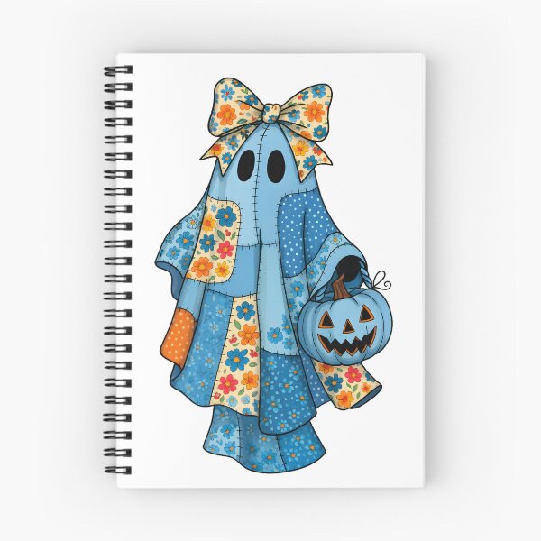 Item preview, retro halloween blue denim ghost designed and sold by stephenflashart.