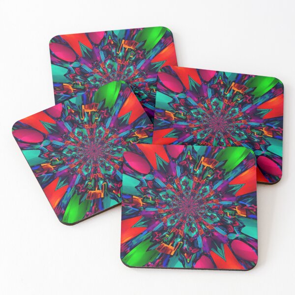 Item preview, Vivid Neon Kaleidoscope Burst designed and sold by Harmonic_Layers.