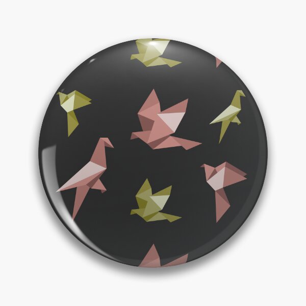 Item preview, Monochromatic Origami Birds - Chocolate Brown and Gold Minimalist Art designed and sold by SKETCHYANDGRAPHIC.