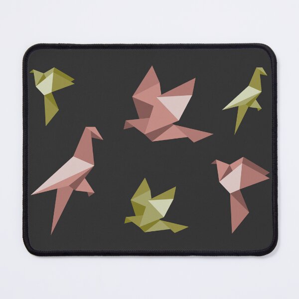 Item preview, Monochromatic Origami Birds - Chocolate Brown and Gold Minimalist Art designed and sold by SKETCHYANDGRAPHIC.