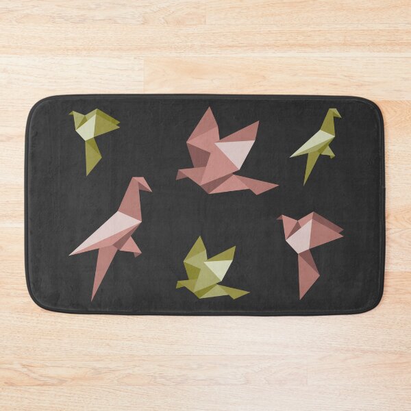 Item preview, Monochromatic Origami Birds - Chocolate Brown and Gold Minimalist Art designed and sold by SKETCHYANDGRAPHIC.