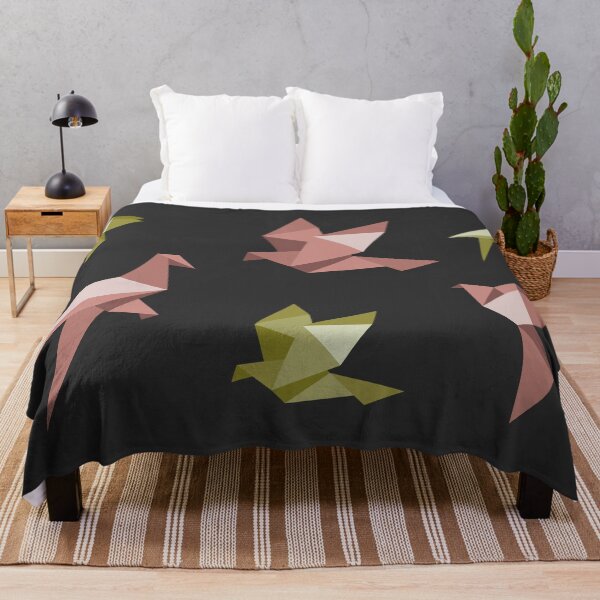 Item preview, Monochromatic Origami Birds - Chocolate Brown and Gold Minimalist Art designed and sold by SKETCHYANDGRAPHIC.