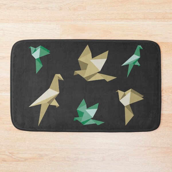 Item preview, Gold and Forest Green Origami Birds Collection - Elegant Minimalist Art designed and sold by SKETCHYANDGRAPHIC.