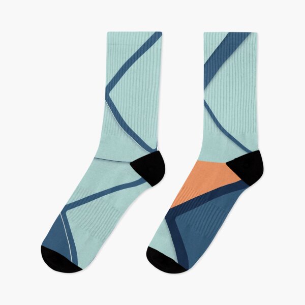 Item preview, Minimal Modern Blue and Coral Abstract designed and sold by Harmonic_Layers.