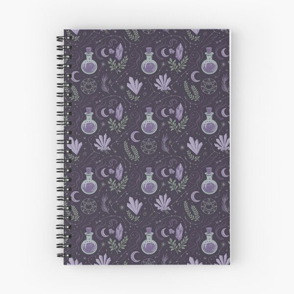 Item preview, Mystical Witch Pattern - Purple Crystals Potions Moon Celestial Magic Design designed and sold by Random Candy Studio.