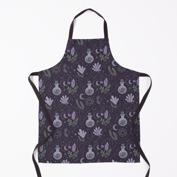 Item preview, Mystical Witch Pattern - Purple Crystals Potions Moon Celestial Magic Design designed and sold by Random Candy Studio.