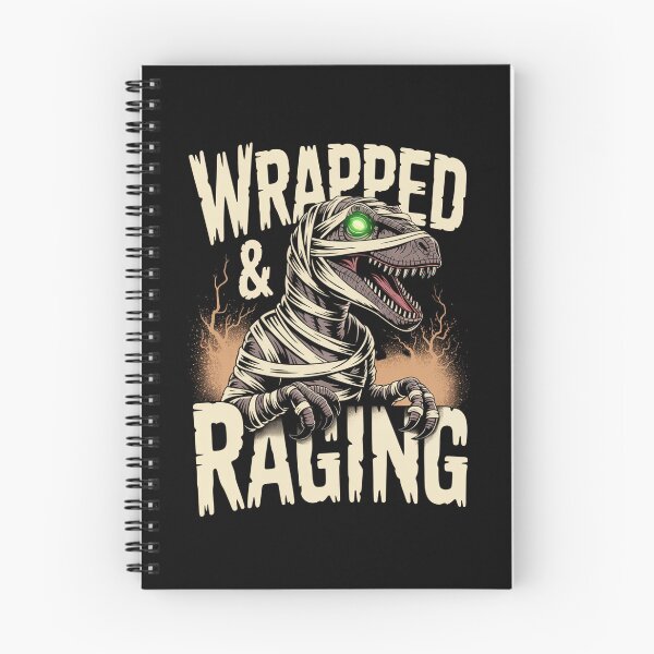 Item preview, Wrapped & Raging Mummy Raptor Dinosaur | Halloween Horror Monster Pun Design designed and sold by pixelpopplanet.