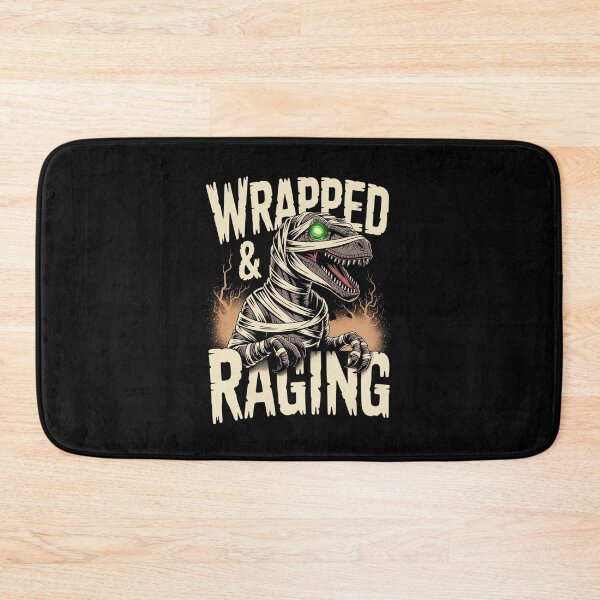 Item preview, Wrapped & Raging Mummy Raptor Dinosaur | Halloween Horror Monster Pun Design designed and sold by pixelpopplanet.